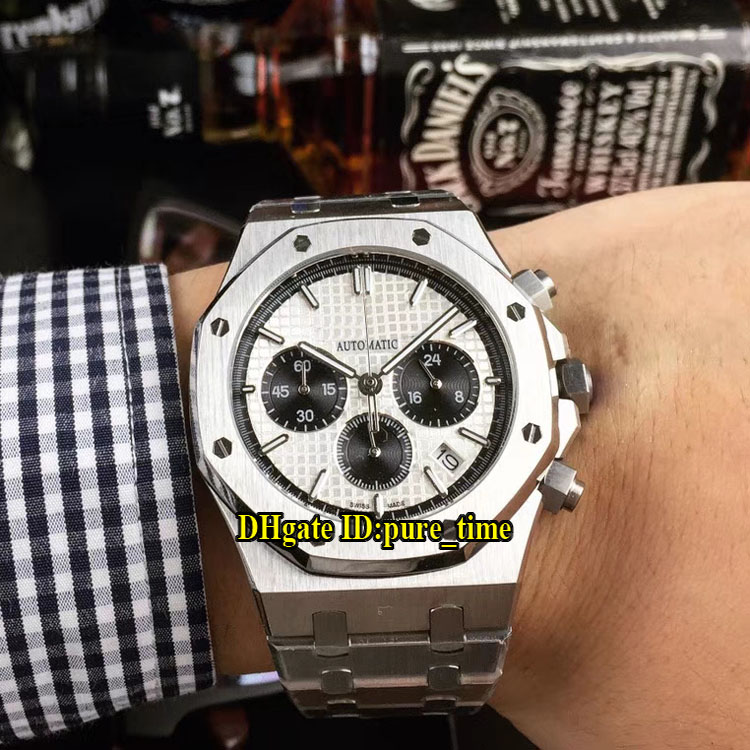

New Royal 26331ST.OO.1220ST.03 White Dial Black Sub-Dial Miyota Quartz Chronograph Mens Watch Stopwatch Sapphire Glass Gents Sport Watches, A-b16c