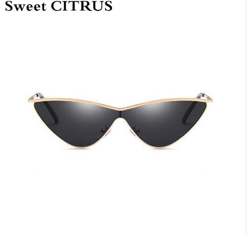

Sweet CITRUS Cute Sexy Ladies Cat Eye Sunglasses Women Metal Frame Triangle Vintage Gradient Sun Glasses For Female UV400