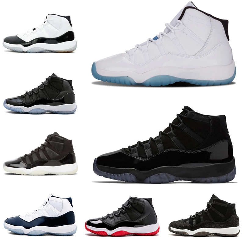 Wholesale tennis 11s cap and gown Men Womens Basketball Shoes sneaker gym red concord 45 bred legend Heiress sports shoe