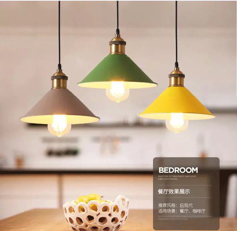 Nordic Lamp Macarons Pendant Light Simple Iron Colorful Umbrella Cafe Bar Lamp Fixture-image-414005614