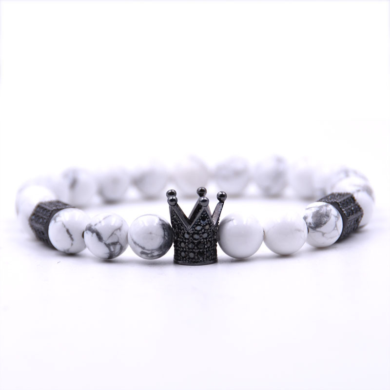 

Wholesale Royal Natural Agate stone Beaded Handmade Healing Energy Wrist Bracelet Jewelry for Men and Women