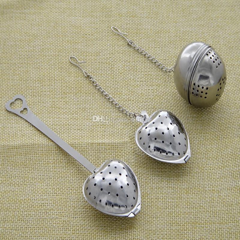 

3 Style Tea spoon Heart Tea Infuser Heart-Shaped Stainless Herbal Tea Infuser Spoon Filter 304 Stainless Steel strainer Tools WX9-416