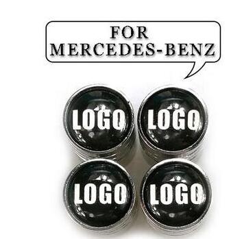

Car Styling auto sticker Tire Valve Caps for Benz Safety Wheel Tyre Air Valve Stem Cover for Mercedes-Benz, Silver