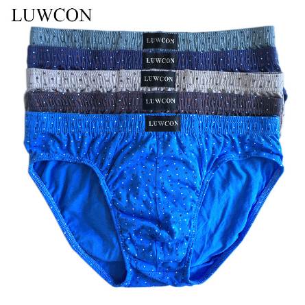 

LUWCON 4Pcs/lot Cotton Men Briefs Comfortable Men's Underwear Briefs New arrival Underpants Panties Men Drop shipping