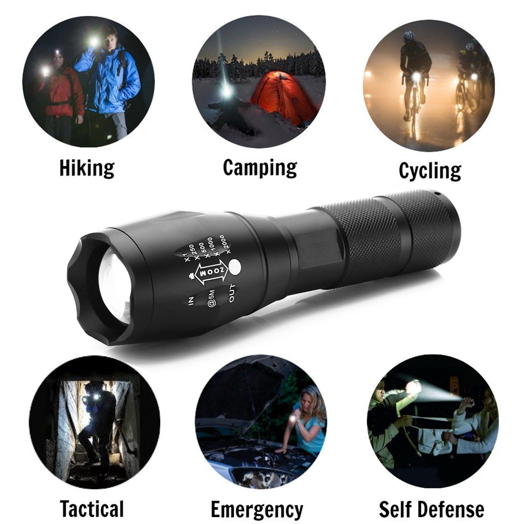 

Cheapest Torches 2000 Lumen DHL CREE Waterproof Quality Free Flashlights Camping LED Flash High XML-T6 Torch Zoomable Hwfrv