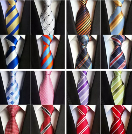 

Fashion 8cm silk Necktie Mens Dress Tie wedding Business dress Tie knot solid dress neckwear For Men have 51colors Top Quality