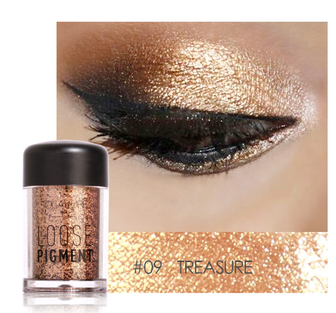 

new arrival Glitter Eyeshadow Waterproof Loose Shimmer Eyeshadow Pigment 3D Nude Metallic Eye Shadow Makeup Cosmetics, As pic