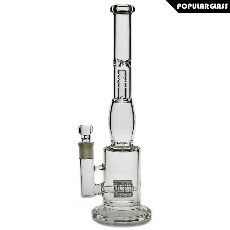 

SAML GLASS 35cm tall Matrix perc glass bong Honeycomb perc Water Bong Oil Rig glass diffuser percolator smoking pipes joint 18.8mm PG5106