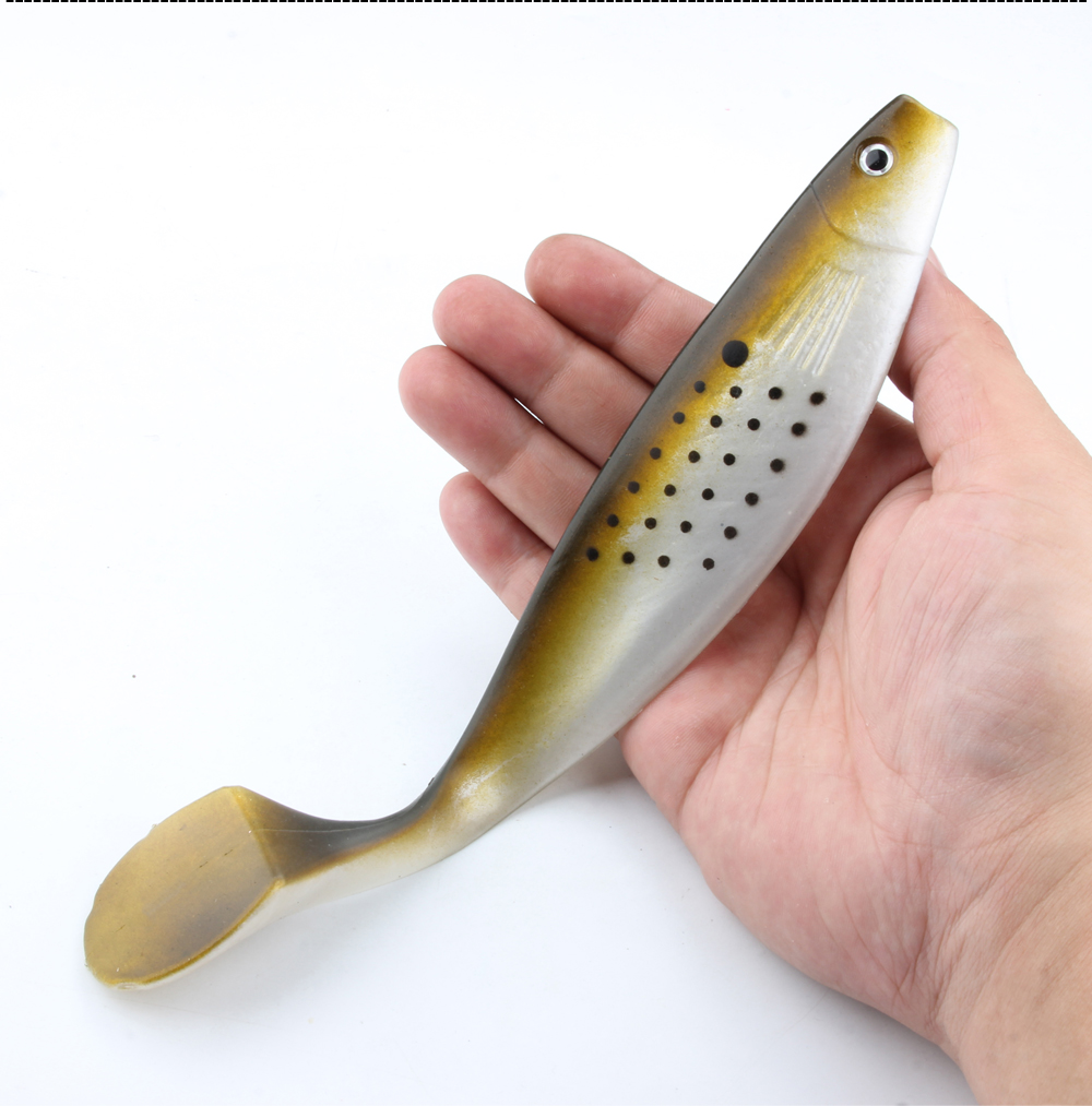 Best Quality 240mm 75g Handmade Soft Bait Fish Fishing Lure Paddle Tail