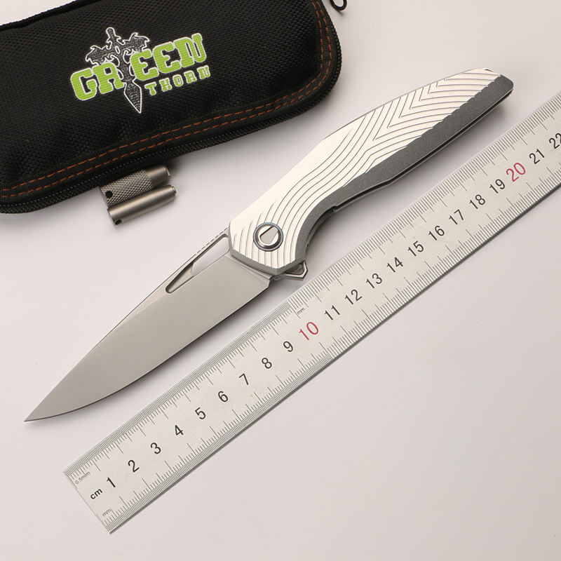

Green thorn F111 3D folding folding knife D2 blade aviation aluminum alloy handle camping outdoor practical fruit knife EDC tool