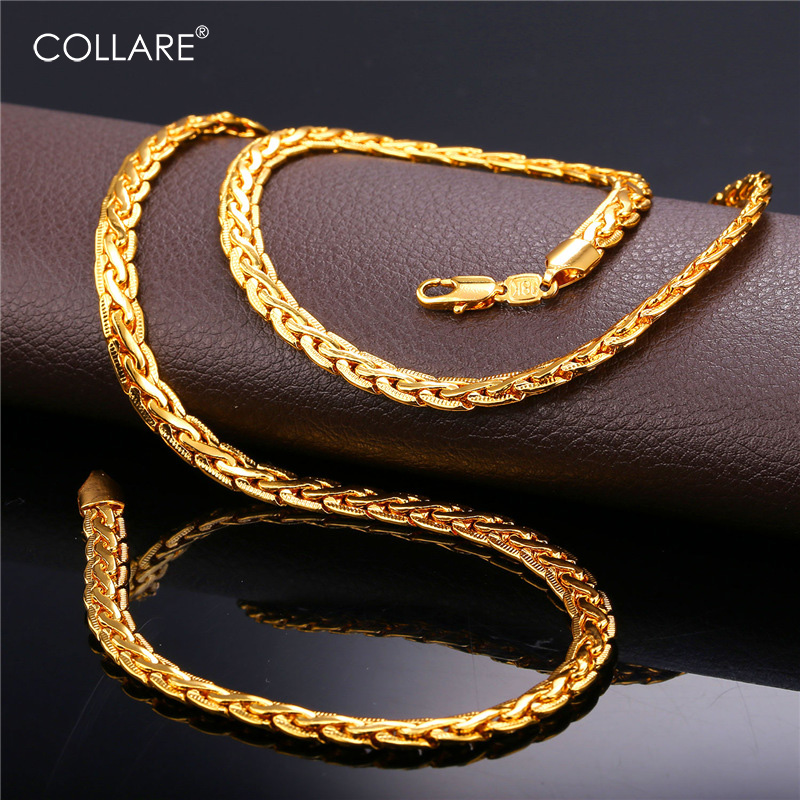 Collare Snake Link Chain For Men Gold/Black/Rose Gold/Silver Color African Chain Necklace Wholesale Men Jewelry N215