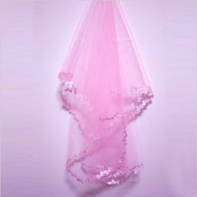

2018 Cheapest Wedding Veils White Ivory Pink Red Lace Elbow Veils For Bridal Wedding Event Veil