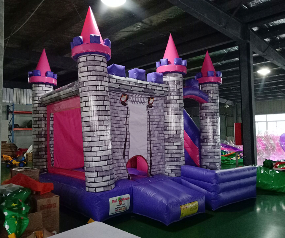 

inflatable bounce castle trampoline jumping house with slide for kids