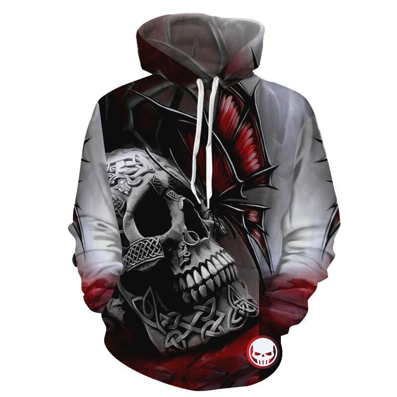 

3D Skull Hoodie Sweatshirt Fashion Sweatshirts Coats Super Cool Hoody Thin Pullover 8 Styles Streetwear Men Women Printed Hoodies -5XL, Sh-034
