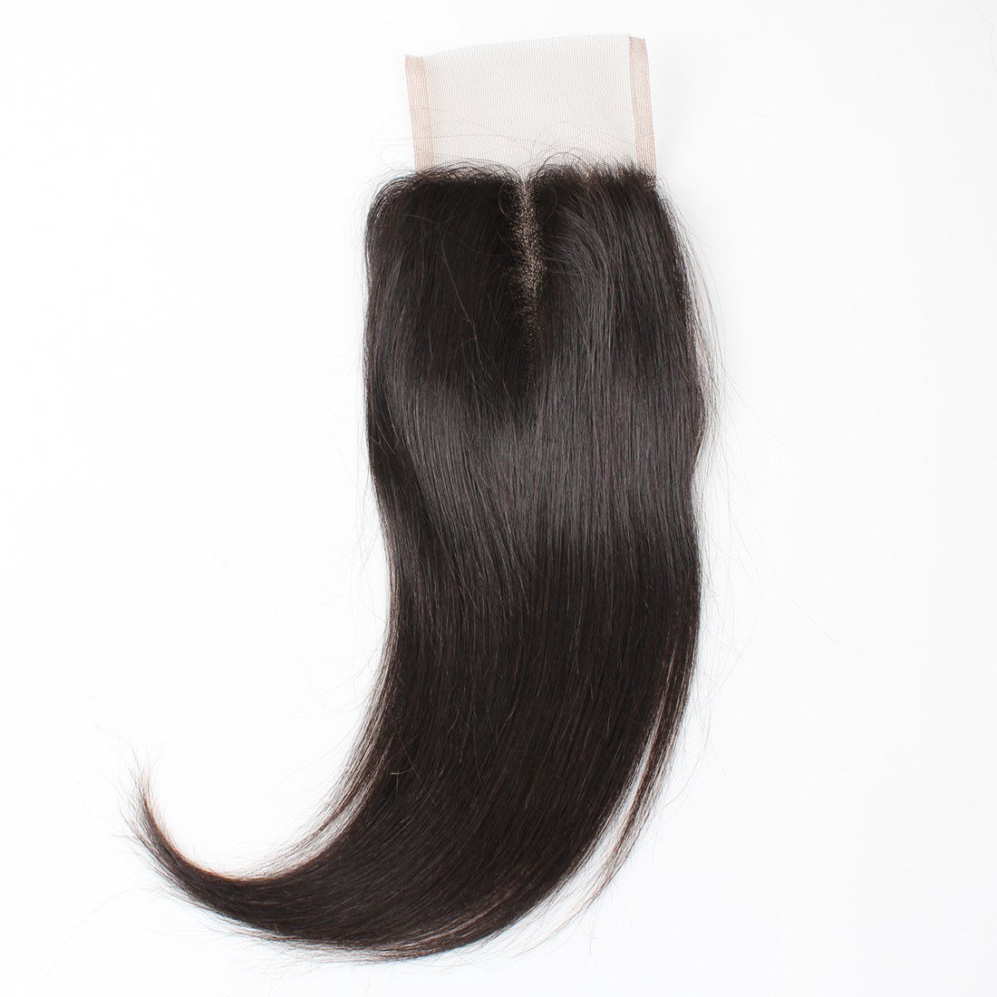 

8A Straight Hair Closure 4*4 Swiss Lace Closure Virgin Human Hair Brazilian Peruvian Malaysian Indian Hair Free Middle Three Part, Natural color