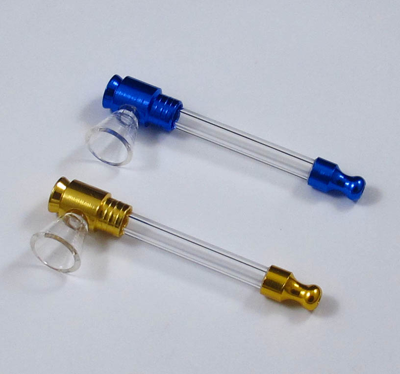 

4.3 Inch metal glass bowl smoke hand Pipe for tobacco Dry Herb Spoon with steel screen filter