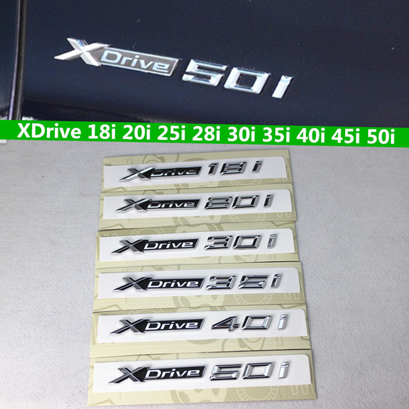 3D ABS Xdrive 18i 20i 28i 30i 35i 40i 45i 48i 50i Emblem Badge Car Fender StickerS For BMW X1 E84 F48 X3 E83 F25 X5 E53 E70 F15 X6 E71 F16