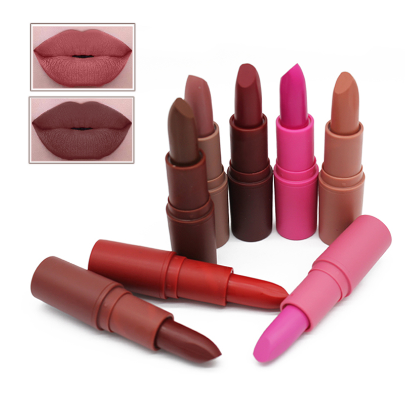 

8 Colors New Matte Lipstick Long Lasting Waterproof Nude Lipstick Vampire Brown Beauty Red Baby Lips Batom Matte Makeup, 34