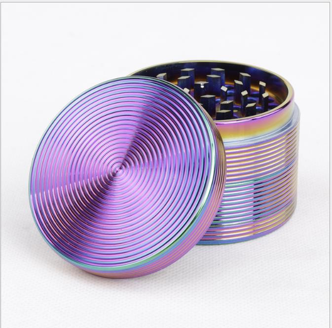 

Broken Tobacco with A Diameter of 63MM Four Layer of Zinc Alloy Thread Blue Color Tobacco Grinder