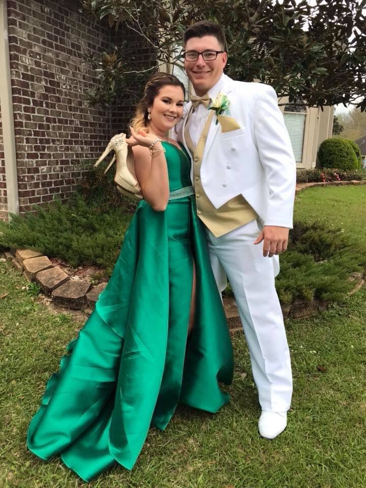 

Spaghetti Straps Emerald Green Satin Prom Dresses Sweetheart Beading Waist High Leg Slit Sexy Party Dresses with Removable Skirt, Black