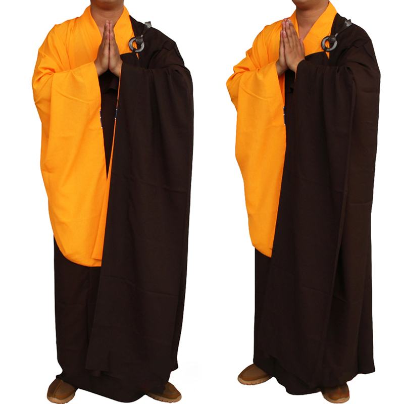 

New Unisex Buddhist Monk Robe Zen Meditation Monk Robes Shaolin Temple Clothes Uniform Suits Costume Robes