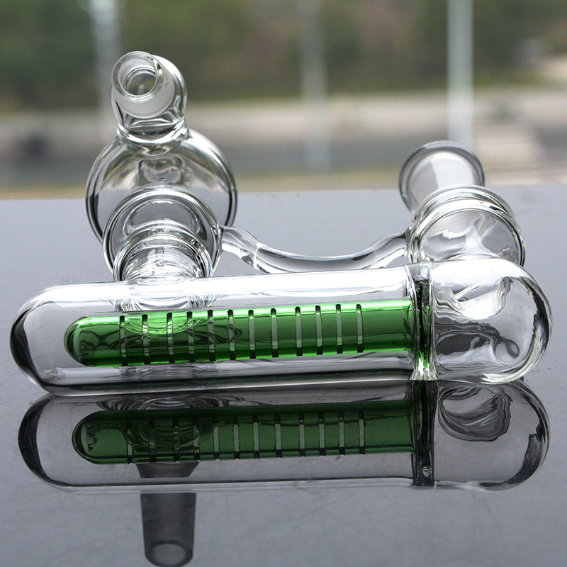 

Angled Joint Lacunaris Inline Ashcatcher in 14mm or 18mm for Glass bongs Glass bubbler and Percolator inline perc Ash Catcher