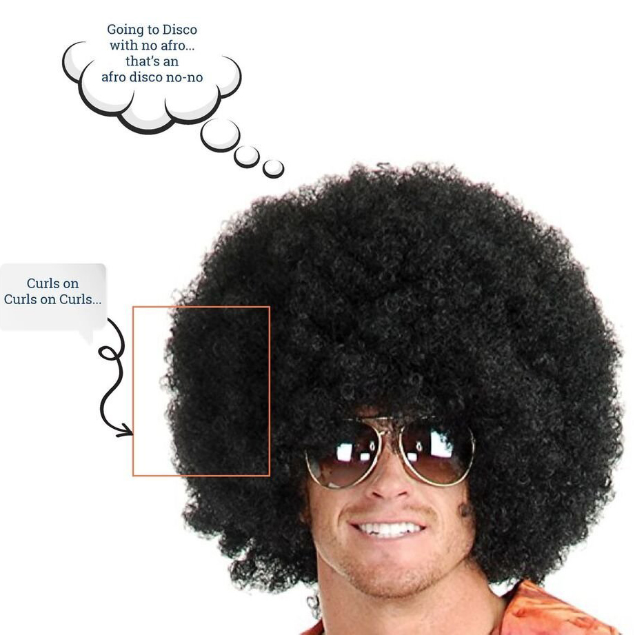  1 Afro Hair From Black Or Brown Wigs Fancy Costume Funny 