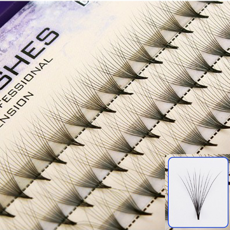 

8-13mm Length knot free 60 clusters 10 strands natural long synthetic mink individual lash extensions,individual mink lash