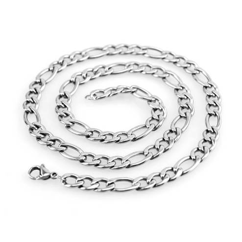 

Men's Figaro chain necklace 6mm(0.23inch) width chains Diy jewelry necklace stainless steel chain high quality 10pcs