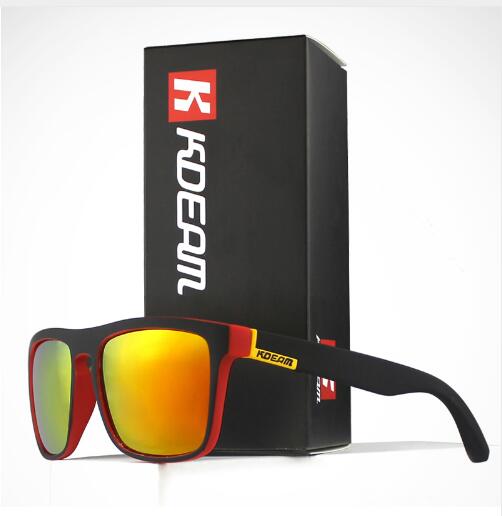 

Fashion Guy's Sun Glasses From Kdeam Polarized Sunglasses Men Classic Design All-Fit Mirror Sunglass With Box