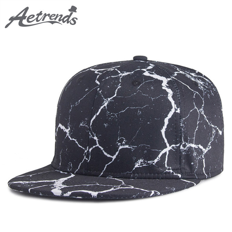 

[AETRENDS] 3D Digital Printing Heat Transfer Hip Hop Cap 2018 New Baseball Cap Men Women Outdoor Sport Snapback Bone Hats Z-6350, White