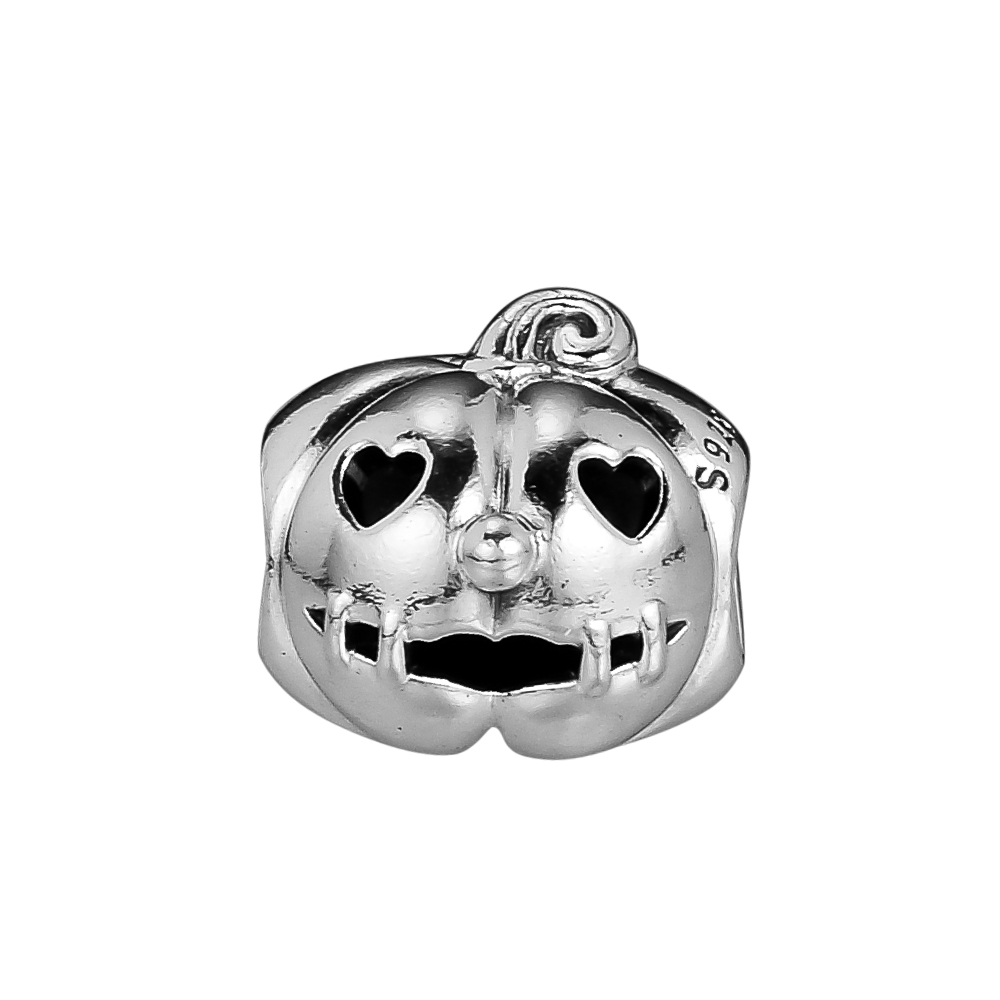 2018 Autumn 925 Sterling Silver Jewelry Sweet Pumpkin Charm Beads Fits Bracelets Necklace For Women Jewelry Making-image-426456692