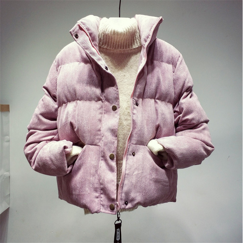 Thick Parka Women 2018 New Winter Jacket Women Short Cotton Padded Coat Female Zipper Outerwear Casual Student Jacket EV148