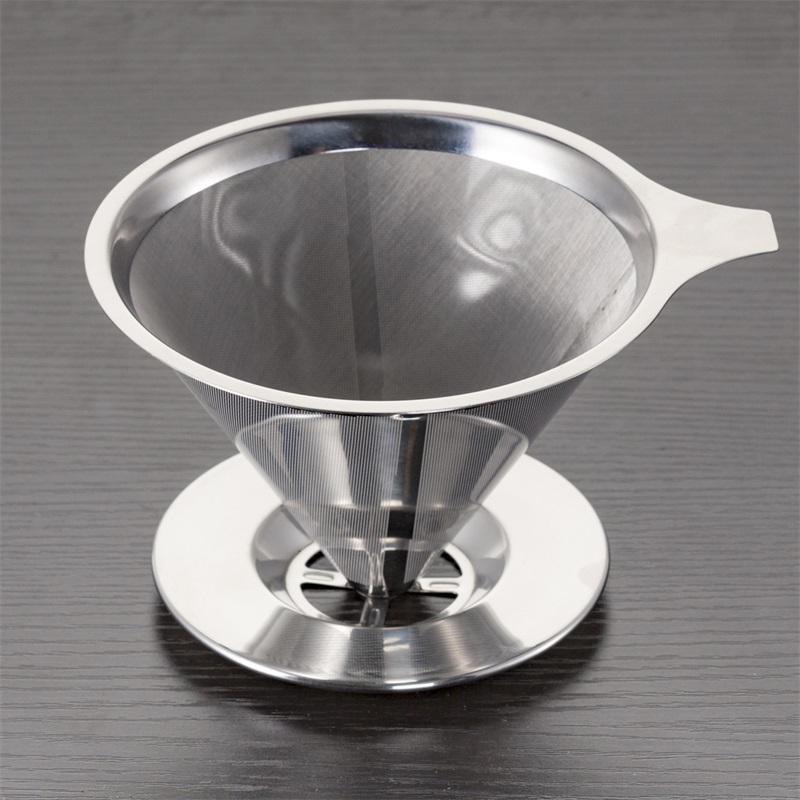 Versare in acciaio inox su CONO VASCHETTA riutilizzabile Filtro Caffè Con Supporto Coppa