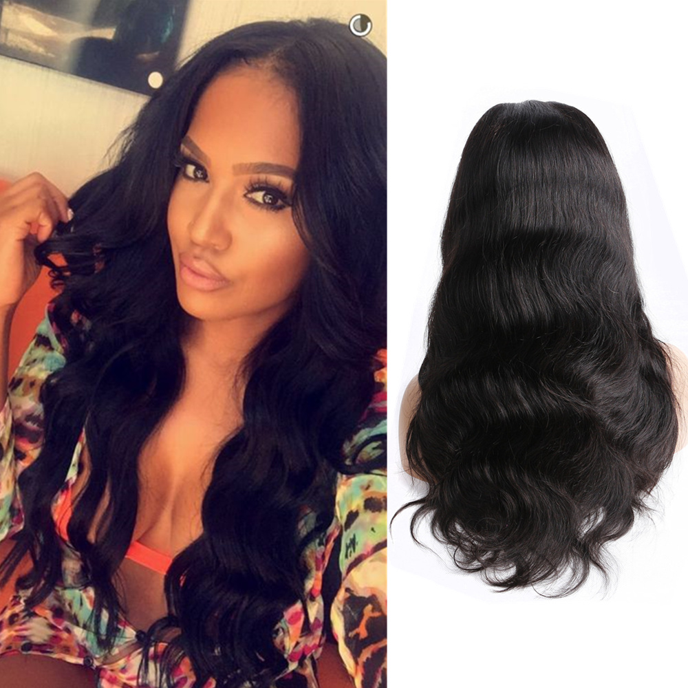 

Pre Plucked 360 Lace Front Wig Natural Hairline Lace Frontal Body Wave Human Wigs For Black Women Lace Frontal With Baby Hair Wigs, Natural color