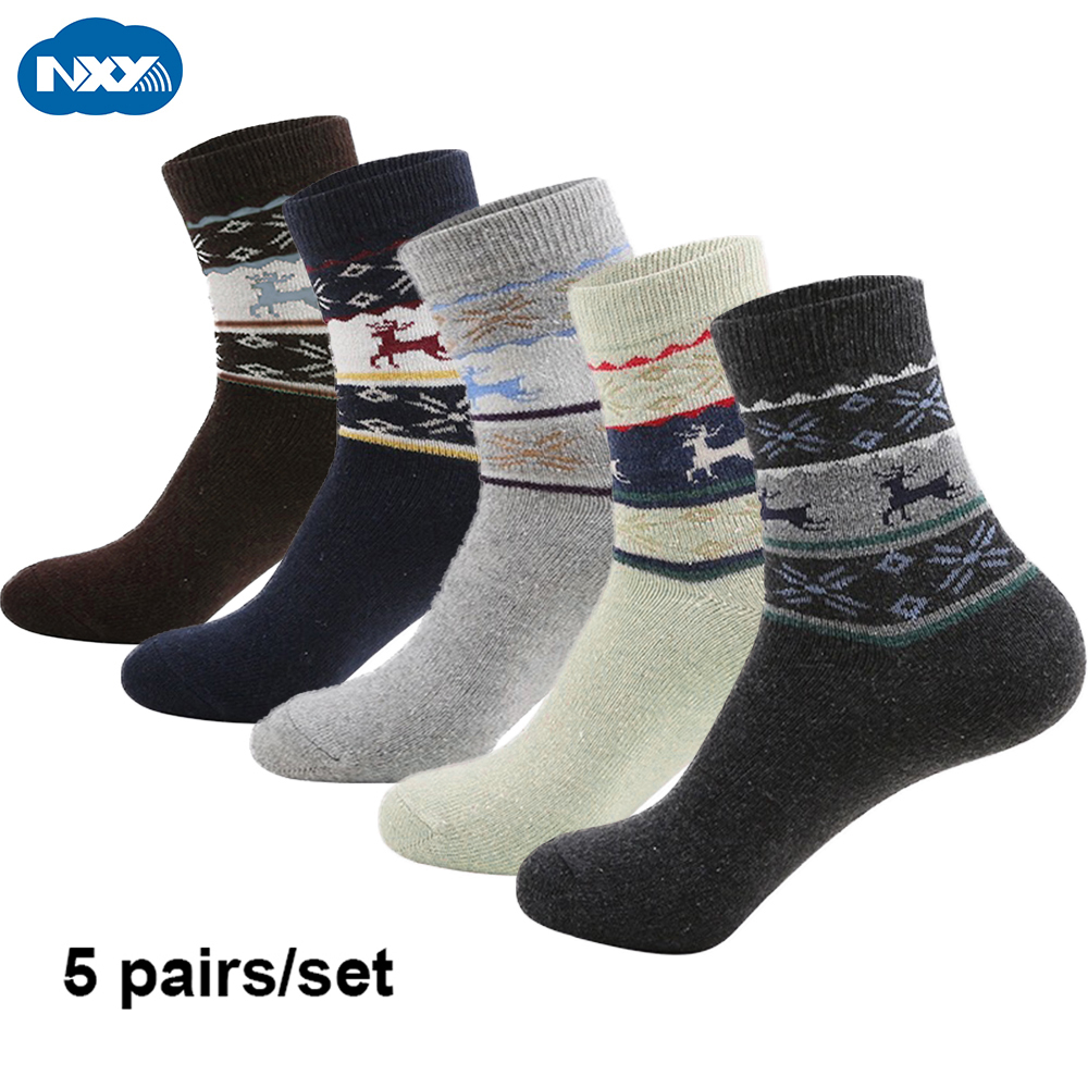 

NXY 2017 Christmas Men's sock 5pairs/set men's gift soft sock males socks Wedding socks Christmas gift, As pic