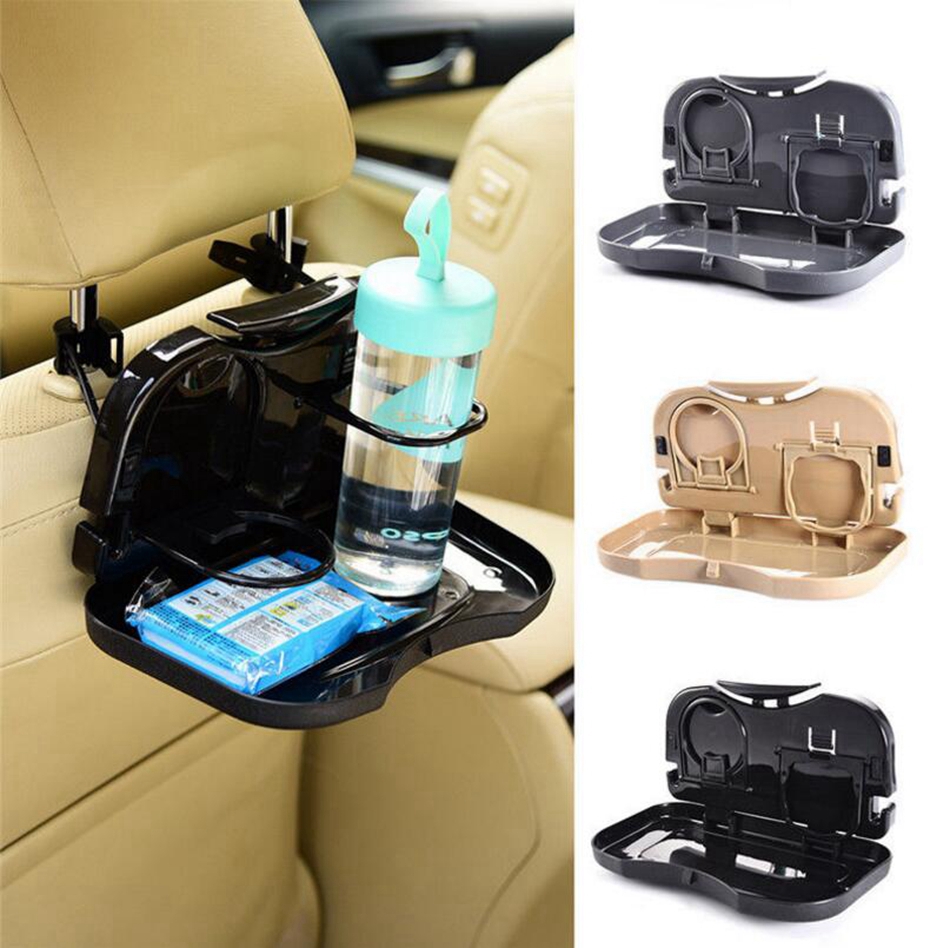 Mesa de Viaje Auto Plegable de la Bandeja de la Comida de la Bebida de la Tabla del Asiento Trasero del Coche del Soporte de Vaso Auto