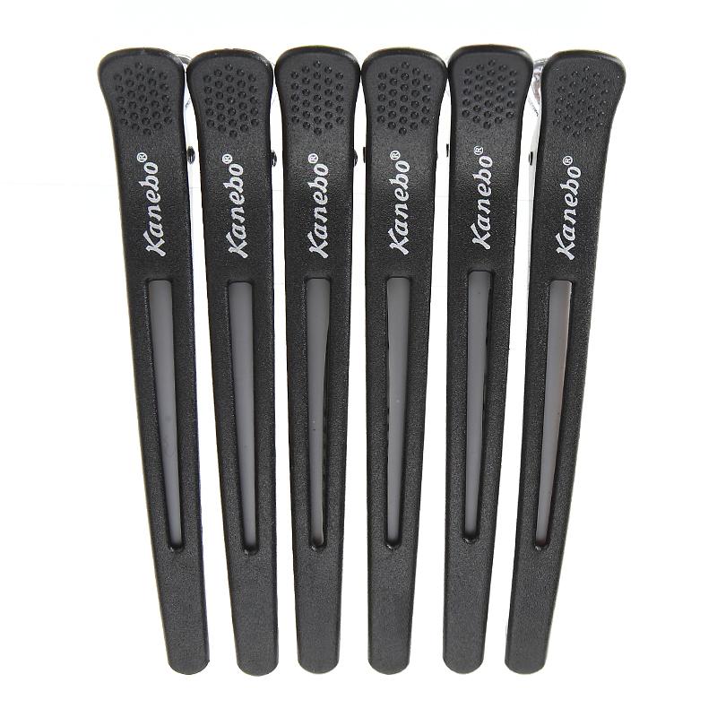 

6pcs Black Holding Hair Styling Section Clip Hair Clips Duck Mouth Salon Hairdressing Clips Flat Accessories Hair Cutting Tools, Black;brown
