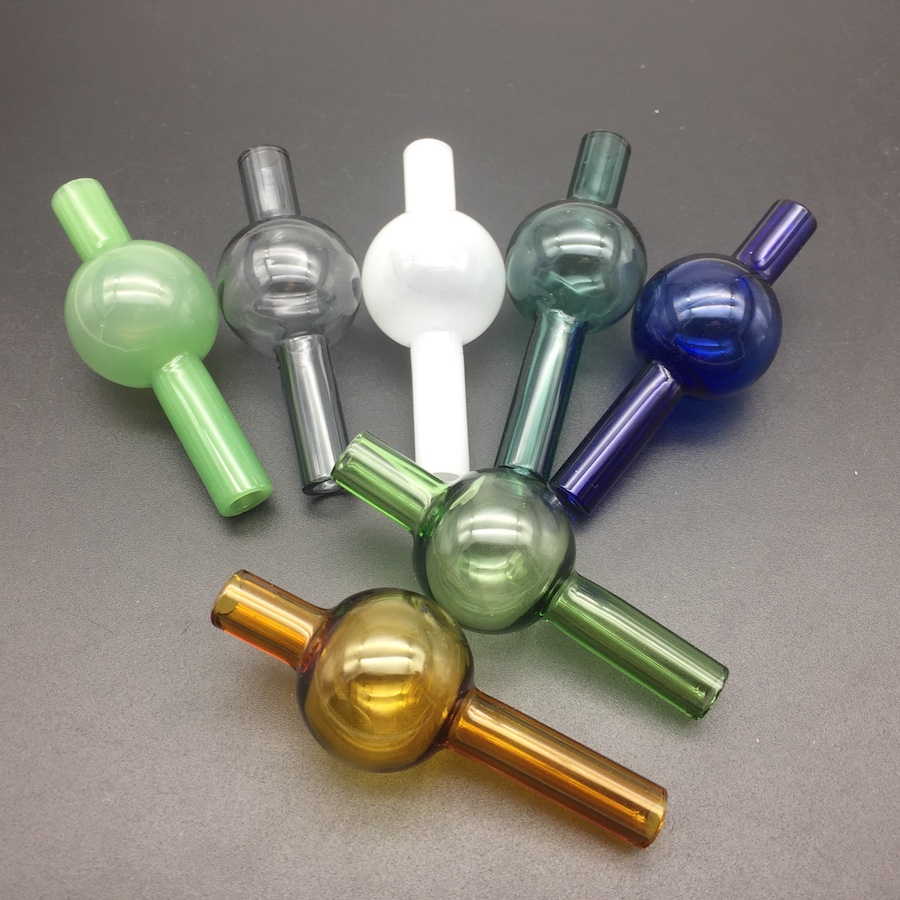 

WHOLESALE Colorful Universal glass Bubber Ball Style Glass Carb Cap for most flat bowl quartz bangers Colorful for Water Pipes at mr dabs