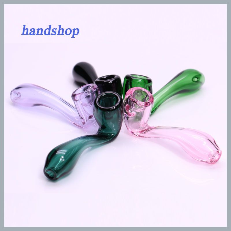 

Glass Smoking Small Spoon Pipes Beautiful mix colors pipe Tobacco Hand Bubbler