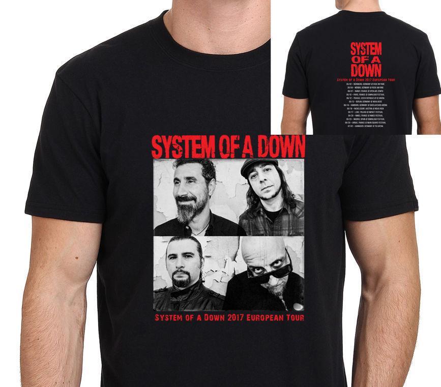 

SYSTEM OF A DOWN European Tour 2017 T-Shirt Black : -XXL