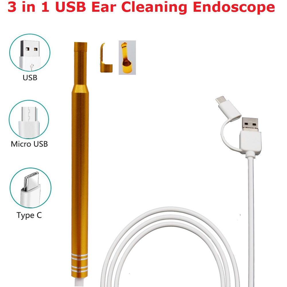 

Ear Cleaning Tool Digital Otoscope Ear Spoon Endoscopic HD Camera 1.0 Mega Pixel Resolution 1280*720 6 Waterproof 6 LED with Ear Pick