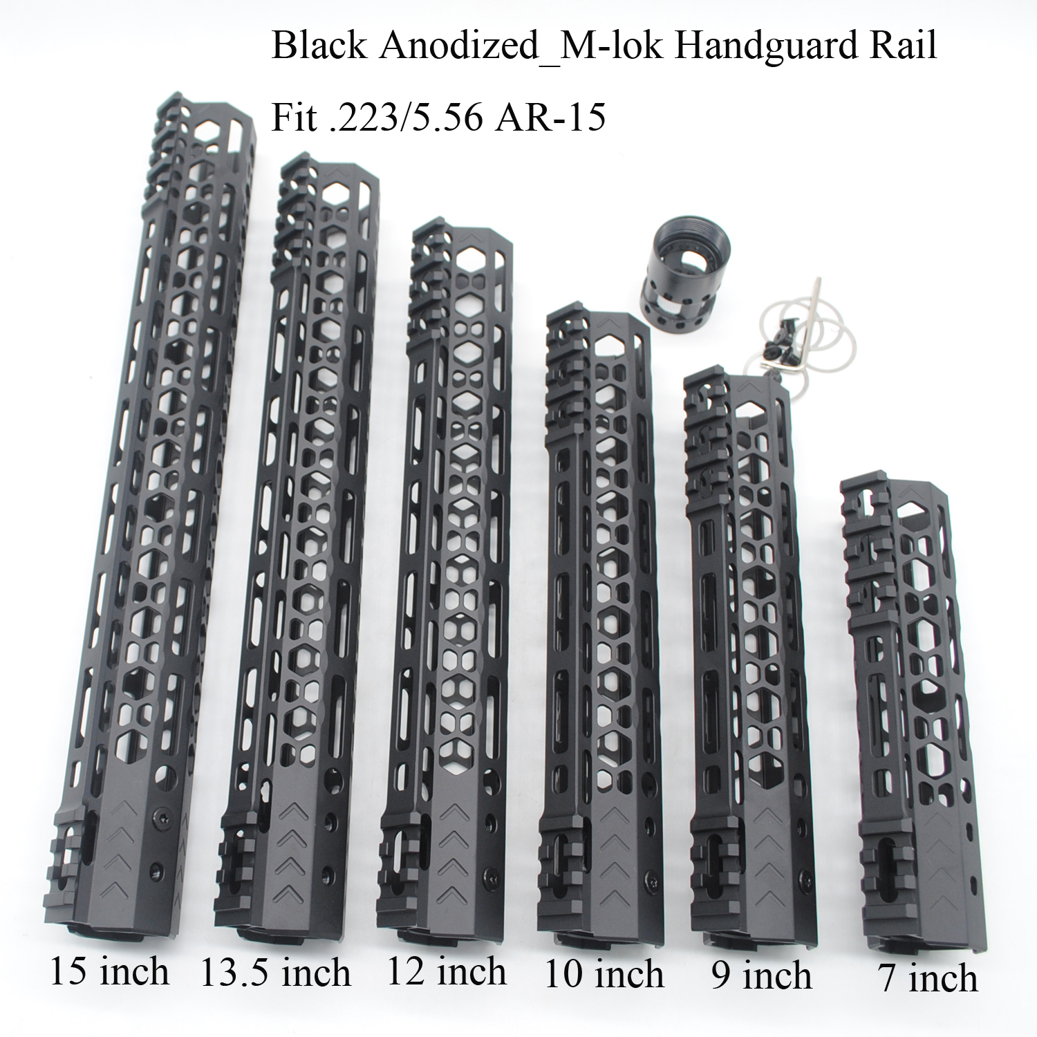 

Utralight Style 7'' 9'' 10'' 12'' 13.5'' 15'' inch M-lok Handguard Rail Free Float Picatinny Mount Sytsem_Black Andoized
