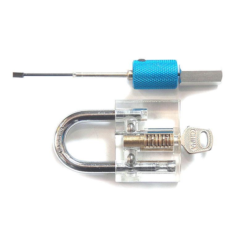 

Clear Disc Detainer Practice Padlock w/ Lock Pick Training Aid - The Ultimate Lock Picking Practice Locks for Disc Detainer Locks
