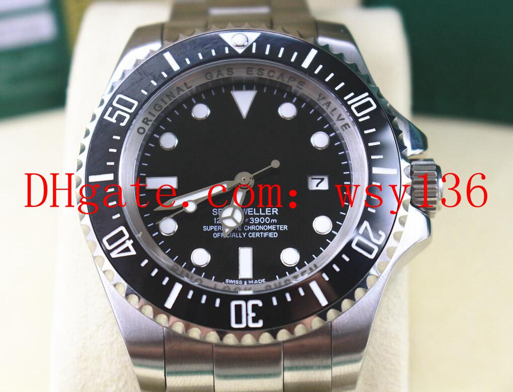 

Luxury Men's Watches Sea-Dweller 116660 44MM Black Dial And Ceramic Bezel Sapphire Asia 2813 Movement Automatic Machinery Mens WristWatches