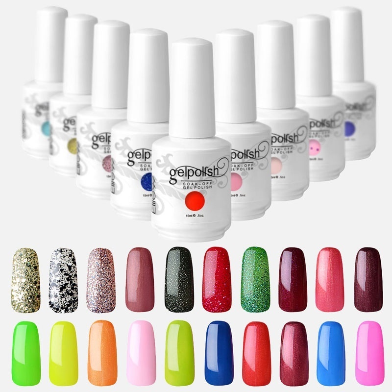 

Elite99 Uv Led Gel Polish Color Gel Nail Polish Long lasting Beauty 15ml, As picture