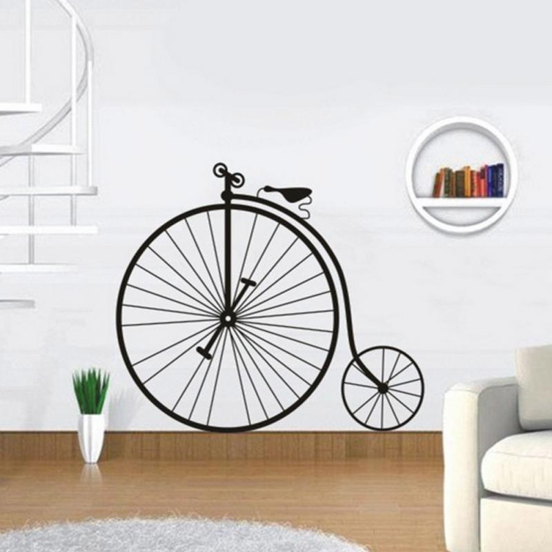 vintage bicycle wall sticker living room bedroom decor mural art
