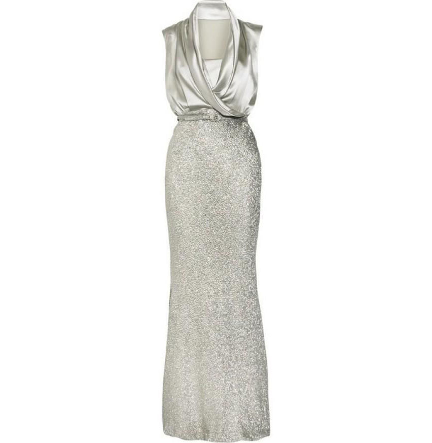 

Hot Selling Long Sheath Sequined Light Silver Gray Mother of the Bride Dresses Mother of the Groom Gowns, Gold