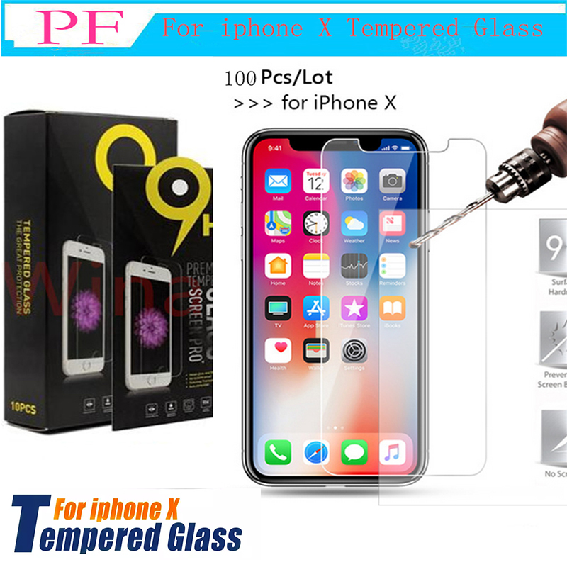 

For iPhone XS Max 6.5inch XR Tempered Glass iPhone X 8 Screen Protector For iPhone 7 7 Plus Film 0.33mm 2.5D 9H Anti-shatter Paper Package