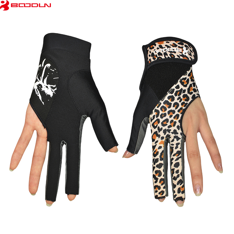 

Brand Billiards Gloves Breathable Snooker Cue Gloves Billiard Player Accessories Sports Pool Shooters Table Gloves Luvas de goleiro, Leopard print